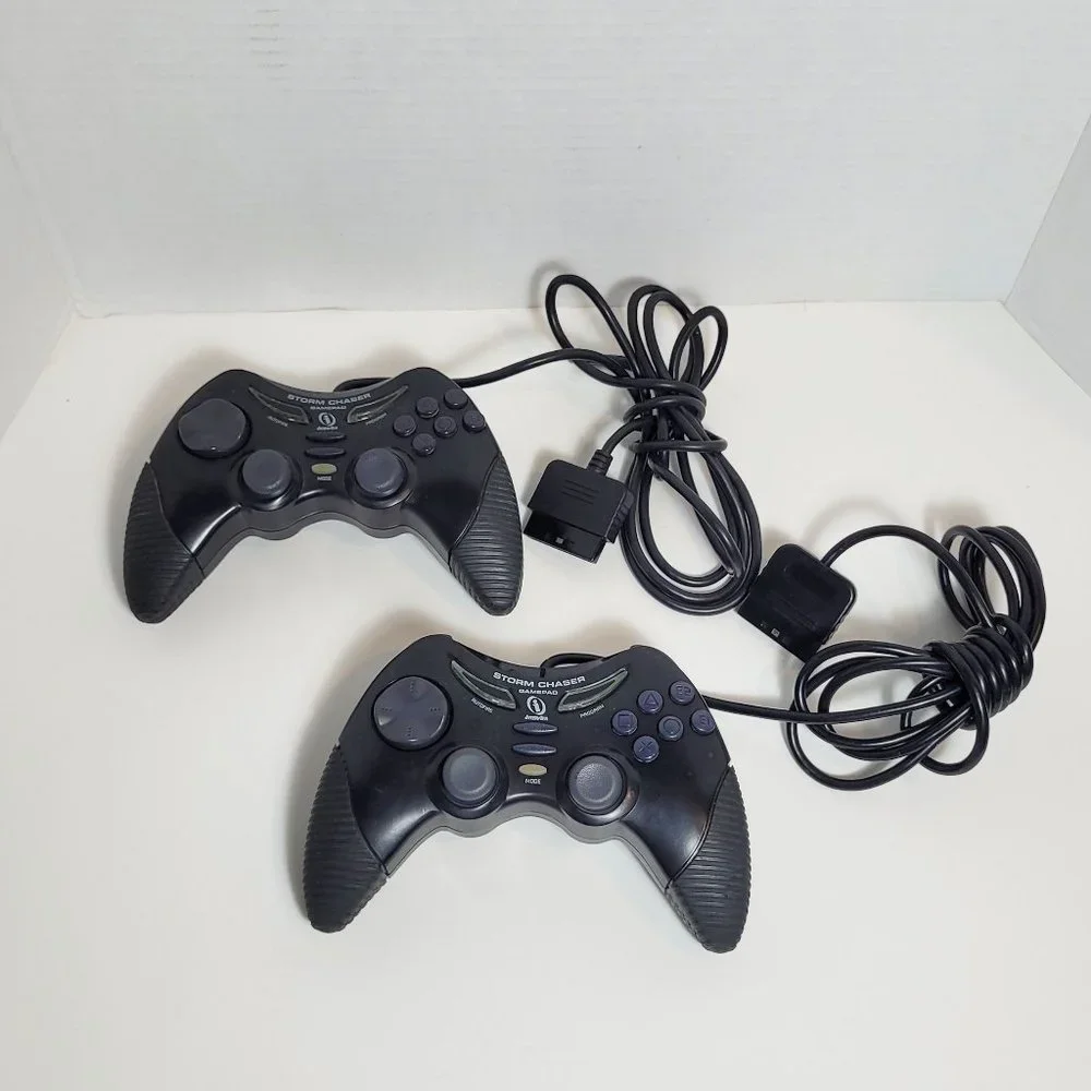 2 Genuine Storm Chaser GamePad PS2 Wired Controller 3rd Party